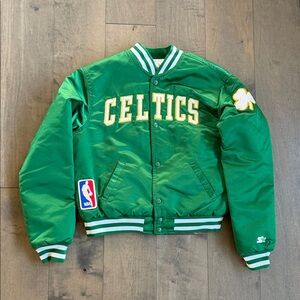 Vintage 80s Boston Celtics Starter Windbreaker Jacket Youth Large NBA